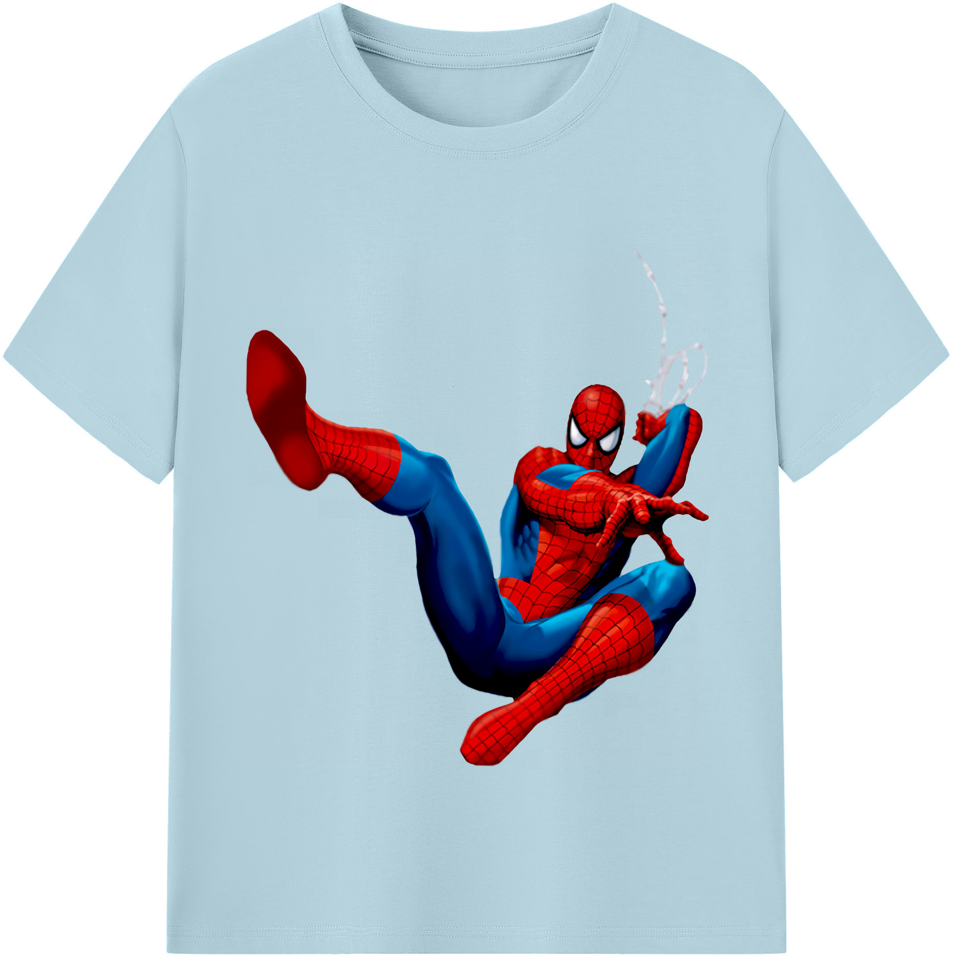 （画像用） Spider Man スパイダーマン 綿100％半袖Tシャツ（フロントプリント）